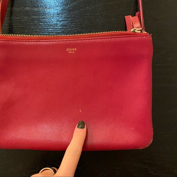 CELINE Trio Crossbody Bag Red (smaller size) - Picture 3 of 6